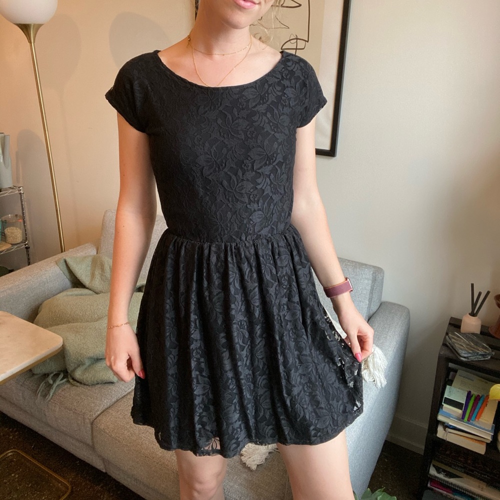 Urban Renewal Black Lace Mini Dress